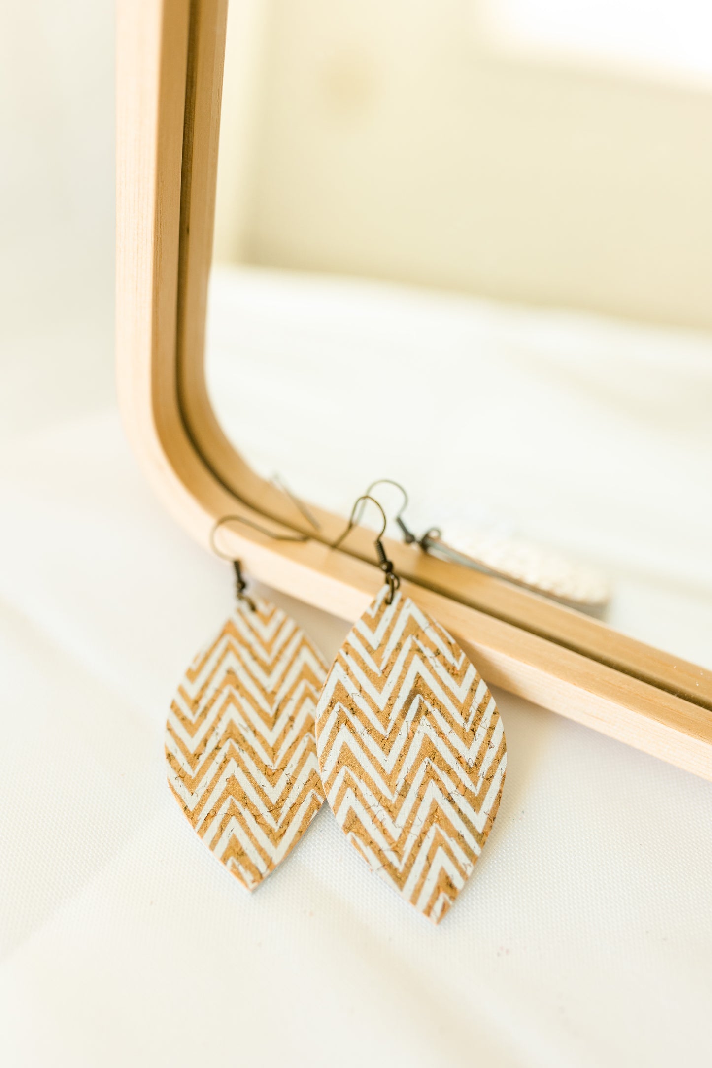 Chevron Cork Jane Dangles