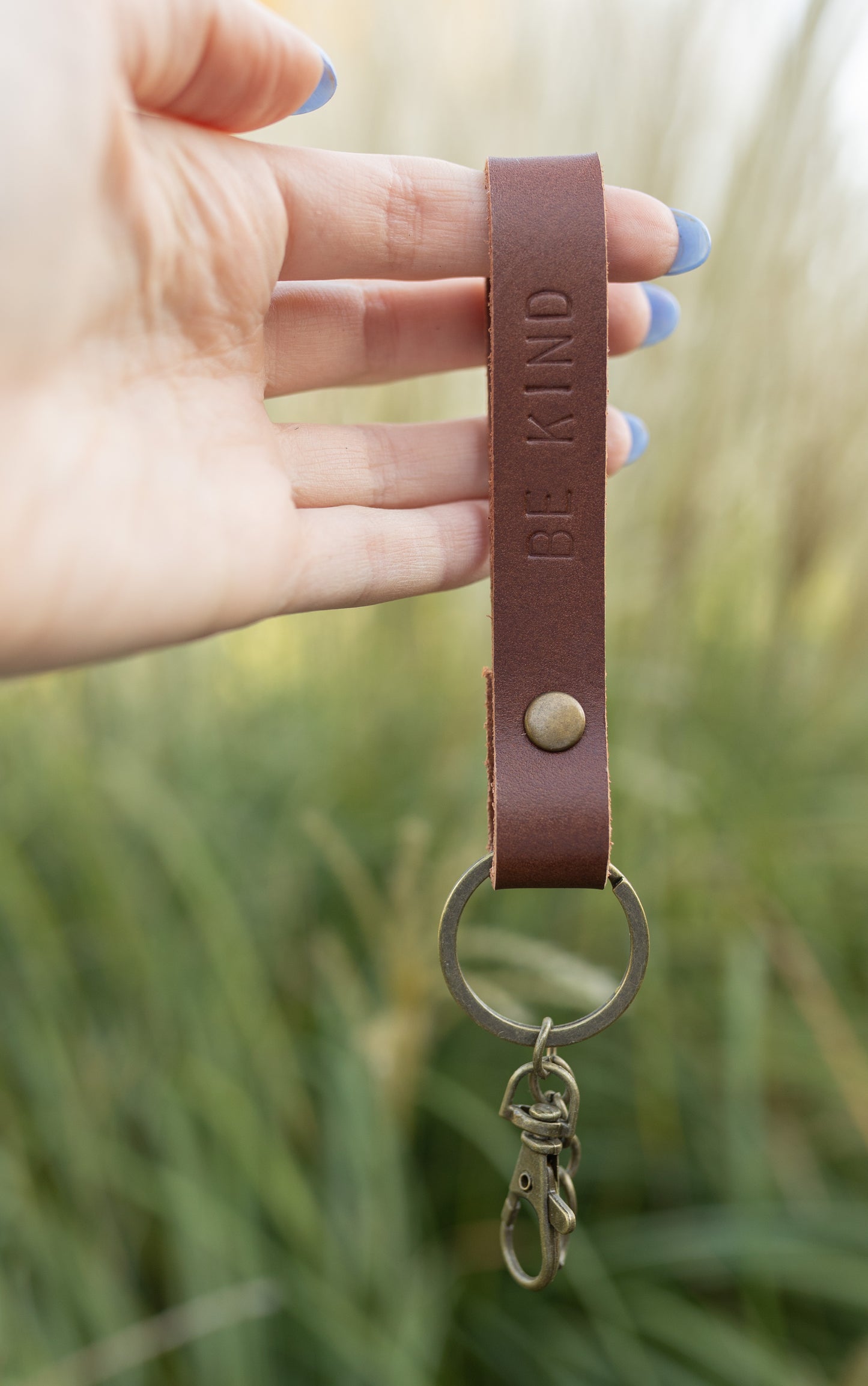 “It is Well” Keychain Dark Brown