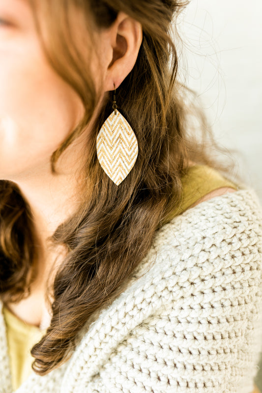 Chevron Cork Jane Dangles